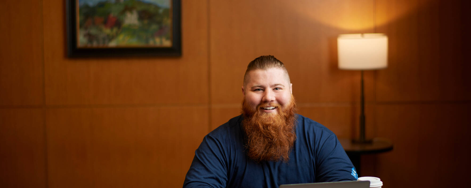 Adult student smiling